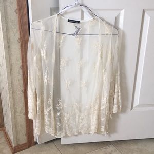 Off white lace cardigan